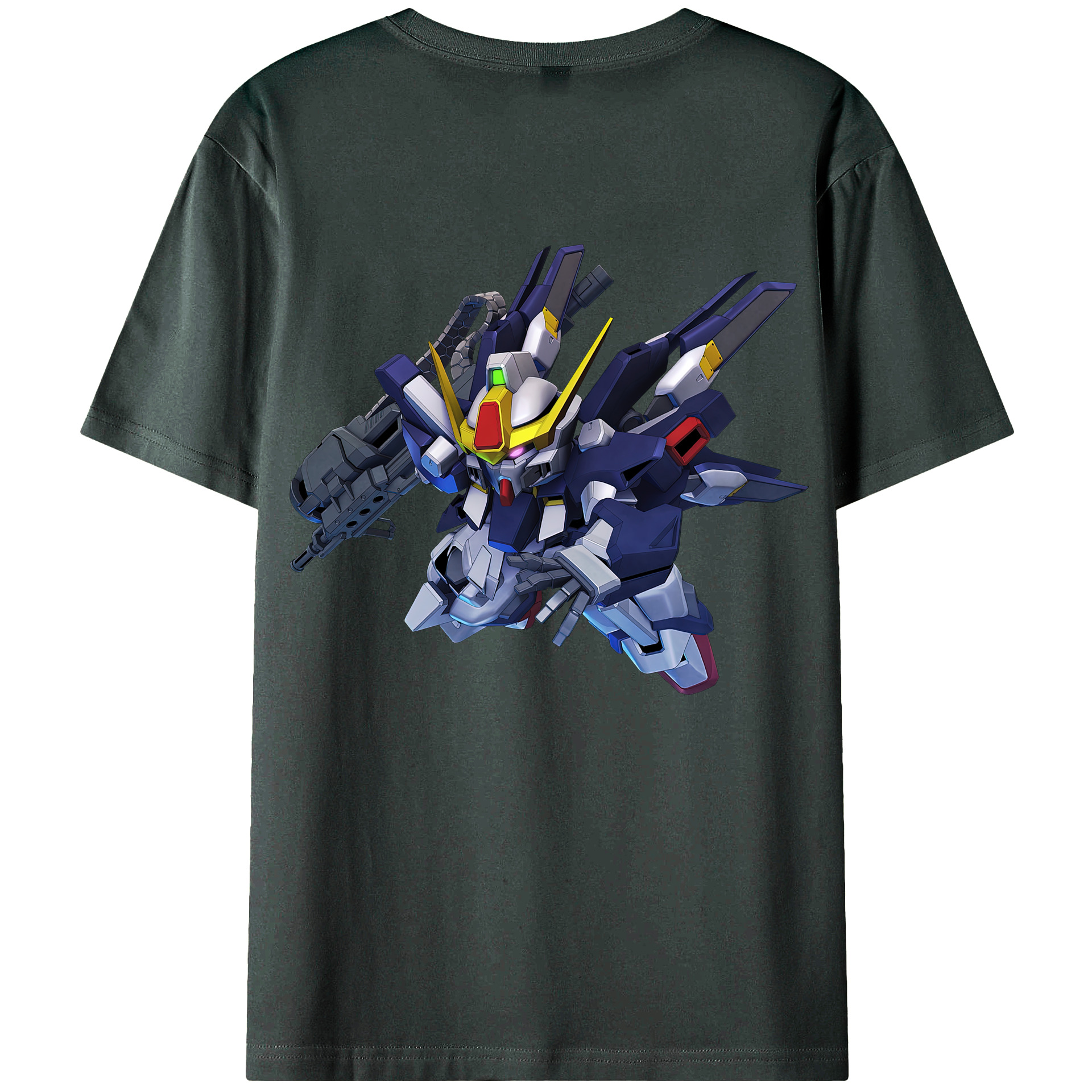（画像用） 機動戦士ガンダム Mobile Suit Gundam 綿100％ メンズ半袖Tシャツ（バックプリント） 通気性
